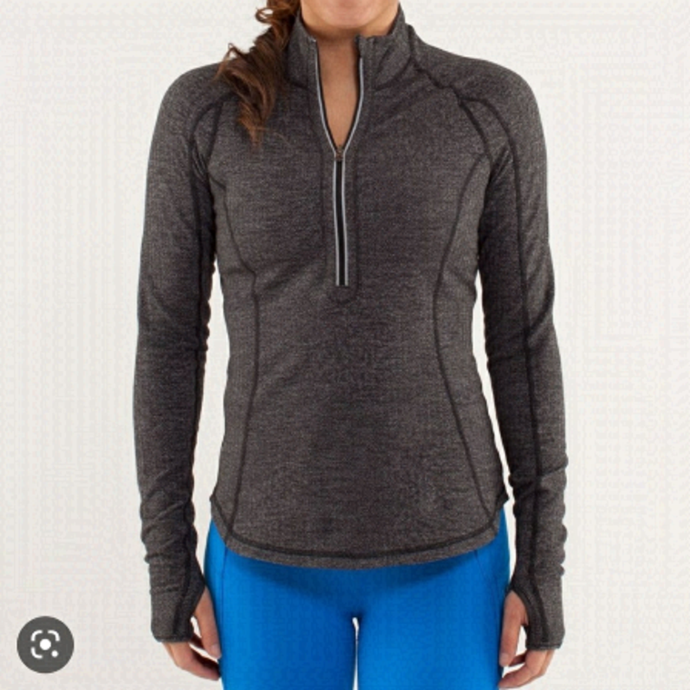 LULULEMON Run U-Turn Pullover Reversible 1/2 zip Size 4
